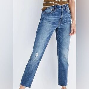 Madewell Women's High-Rise Slim Boyjean in Dover Wash: Raw-Hemmed Boyfriend - 27